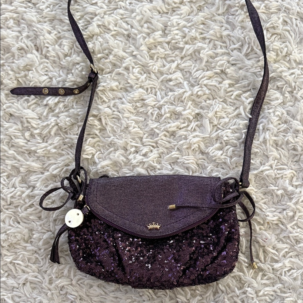 Juicy Couture Purple Sequin Crossbody Bag